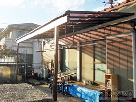 のテラス屋根 ヴェクターテラス F型 テラスタイプ 単体 積雪〜20cm対応 施工例