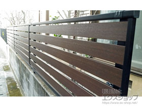 のフェンス・柵 モクアルフェンス 横板タイプ 自由柱施工 施工例