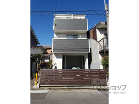 のカーゲート ワイドオーバードアS5型 マテリアルカラー 電動式 施工例