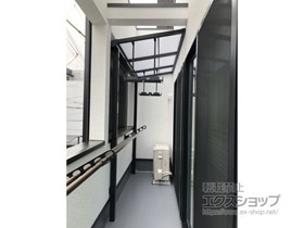 のバルコニー・ベランダ屋根 スピーネ F型 屋根タイプ 単体 積雪〜20cm対応 施工例