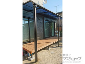 のテラス屋根 プレシオステラス R型 テラスタイプ 連棟 積雪〜20cm対応 施工例