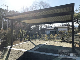 のカーポート テリオスポートIII 1500 2台用 角柱4本柱 積雪〜50cm対応 施工例