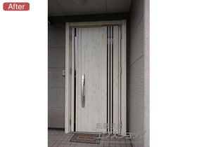 の玄関ドア リシェント玄関ドア3 断熱K4仕様 親子仕様(ランマ無)R M83型 ※カザスプラス仕様 施工例