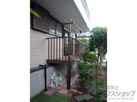 バルコニー ビューステージHスタイル 縦太格子 単体 柱建て式 施工例
