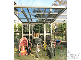 のサイクルポート・駐輪場 プレシオスポート ミニ 積雪〜20cm対応 施工例