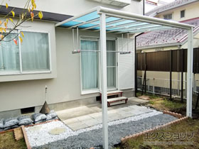 のテラス屋根 ヴェクターテラス F型 テラスタイプ 単体 積雪〜20cm対応 施工例