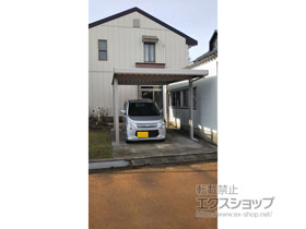 のカーポート ジーポートneo Aタイプ 角柱4本柱 積雪〜100cm対応 施工例