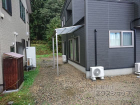 のテラス屋根 スピーネ F型 3000 テラスタイプ 単体 積雪〜100cm対応 施工例