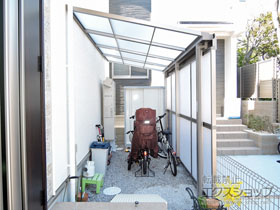 の物置・屋外倉庫 シンプリー 一般型 1100×615×1603 MJX-116DP-FW 施工例