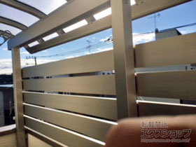 のバルコニー・ベランダ屋根 ヴェクターテラス R型 1500 屋根タイプ 単体 積雪〜50cm対応 施工例