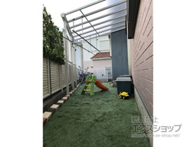 のフェンス・柵 ミエーネフェンス 目隠しルーバータイプ 自由柱施工 施工例