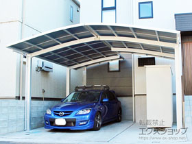 のカーポート ネスカR (ラウンドスタイル) M合掌 積雪〜20cm対応 施工例