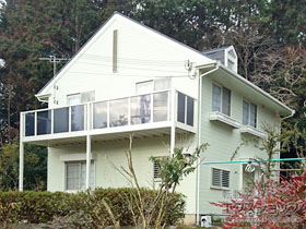 のバルコニー ビューステージHスタイル パネル 連棟 柱建て式 施工例