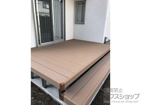 のウッドデッキ リウッドデッキ 200＋段床セット 正面タイプ 1段 施工例
