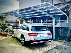 のカーポート レイナキャップポートグラン 積雪〜20cm対応 施工例