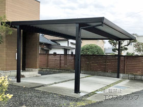 のカーポート テリオスポートIII 900 2台用 角柱4本柱 積雪〜30cm対応 施工例
