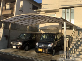 のカーポート ネスカR (ラウンドスタイル) ワイド 積雪〜20cm対応 施工例