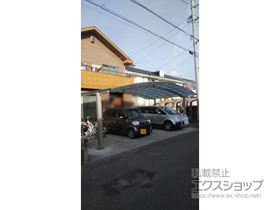 のカーポート レイナトリプルポートグラン　積雪〜20cm対応＋レイナトリプルポートグラン　水平式物干し 施工例