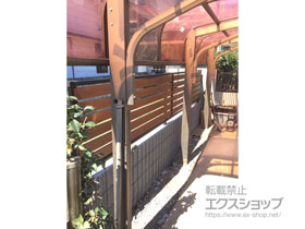 のフェンス・柵 モクアルフェンス 横板タイプ 自由柱施工 施工例