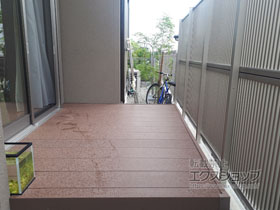 のウッドデッキ リウッドデッキ 200 *正面斜め加工納まり 施工例