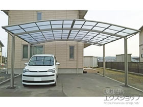 のカーポート フーゴR (ラウンドスタイル) ワイド 積雪〜20cm対応 施工例