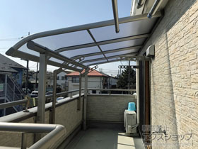 のバルコニー・ベランダ屋根 プレシオステラス R型 屋根タイプ 単体 積雪〜20cm対応 施工例