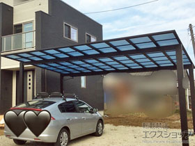 のカーポート エフルージュ ツイン 積雪〜20cm対応 施工例