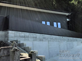 のフェンス・柵 ミエーネフェンス 目隠しルーバータイプ 自由柱施工 施工例