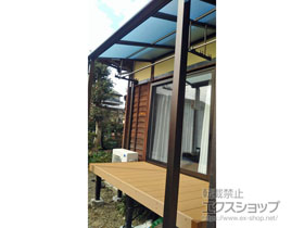 のテラス屋根 ヴェクターテラス F型 テラスタイプ 単体 積雪〜20cm対応 施工例