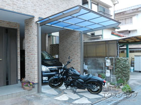 のサイクルポート・駐輪場 ネスカFミニ (フラットスタイル) 積雪〜20cm対応 施工例