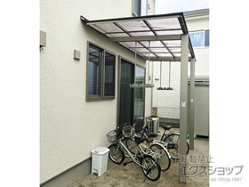 のテラス屋根 フーゴF 独立テラスタイプ 単体 木調色 積雪〜20cm対応 施工例