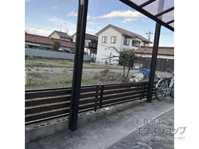 のフェンス・柵 モクアルフェンス 横板タイプ 自由柱施工 施工例