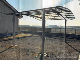 のカーポート ネスカR (ラウンドスタイル) ワイド 積雪〜20cm対応 施工例