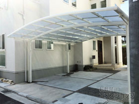 のカーポート ネスカR (ラウンドスタイル) ワイド 積雪〜20cm対応 施工例