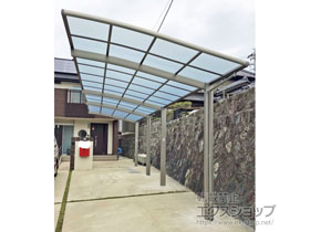 のカーポート ネスカR (ラウンドスタイル) 縦連棟 積雪〜20cm対応 施工例