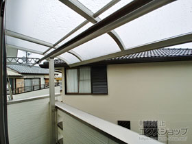 のバルコニー・ベランダ屋根 ヴェクターテラス R型 屋根タイプ 単体 積雪〜20cm対応 施工例