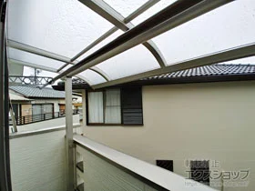 YKKAPのバルコニー屋根 ヴェクターテラス R型 屋根タイプ 単体 積雪～20cm対応 施工例