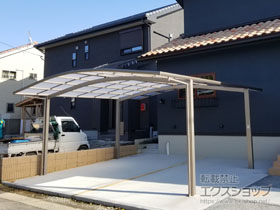 のカーポート ネスカR (ラウンドスタイル) ワイド 積雪〜20cm対応 施工例