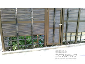 の門扉 紗更 ささら 御簾垣門扉 片開き 施工例