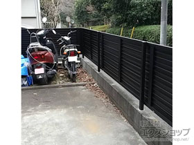 のフェンス・柵 ミエーネフェンス 目隠しルーバータイプ 自由柱施工 施工例