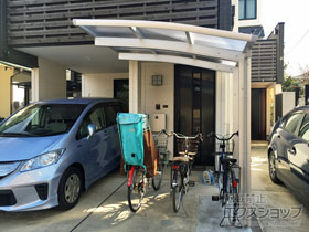 のサイクルポート・駐輪場 レイナポートグランミニ 積雪〜20cm対応 施工例