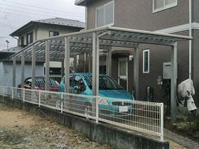 のカーポート エフルージュ ワン100 積雪〜100cm対応 施工例