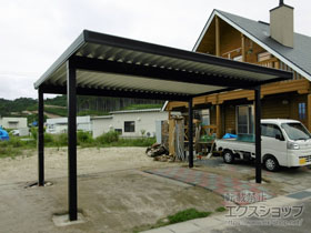 のカーポート テリオスポートIII 1500 2台用 角柱4本柱 積雪〜50cm対応 施工例