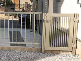 の門扉 プレシオス門扉 縦格子 片開き 施工例