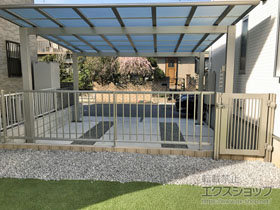 のフェンス・柵 ミエッタフェンス 防犯たて格子タイプ 自由柱施工 施工例