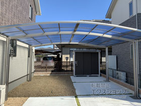 のカーポート ネスカR (ラウンドスタイル) ワイド 積雪〜20cm対応 施工例