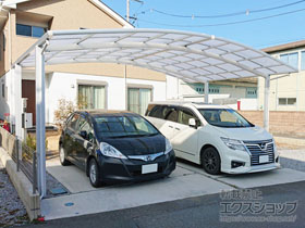 のカーポート ネスカR (ラウンドスタイル) ワイド 積雪〜20cm対応 施工例