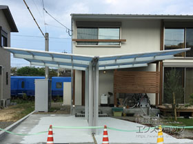 のカーポート エフルージュグラン Y合掌　積雪〜20cm対応 施工例