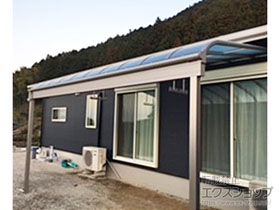 のテラス屋根 ヴェクターテラス R型 テラスタイプ 単体 積雪〜20cm対応 施工例