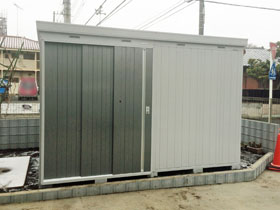 の物置・屋外倉庫 ネクスタ大型 一般型 3580×2210×2375 NXN-79H-PG 施工例